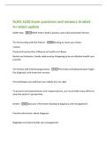 NURS 5220 Exam questions and answers Graded&NewLine;A&plus; latest update&NewLine;SOAP note -SOAP note is both a process and a documentation format&NewLine;The Partnership with the Patient -Getting to know your client&colon;&NewLine;Culture&NewLine;Physical characteristics Influence on health and ill