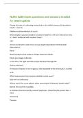 NURS 5220 Exam questions and answers Graded&NewLine;A&plus; latest update&NewLine;Placing the base of a vibrating tuning fork on the midline vertex of the patient's&NewLine;head is a test for&NewLine;&lpar;Weber test&rpar; lateralization of sound&NewLine;What weight in pounds would be considered i