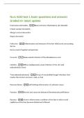 Nurs 5220 test 1 Exam questions and answers&NewLine;Graded A&plus; latest update&NewLine;Eczematous dermatitis -Most common inflammatory skin disorder&colon;&NewLine;Irritant contact dermatitis&NewLine;Allergic contact dermatitis&NewLine;Atopic dermatitis&NewLine;Folliculitis -Inflammation and infection of 