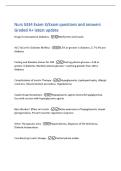 Nurs 5334 Exam 3&sol;Exam questions and answers&NewLine;Graded A&plus; latest update&NewLine;Drugs for Gestational Diabetes -Metformin and Insulin&NewLine;A1C Value for Diabetes Mellitus -6&period;5&percnt; or greater is diabetes&comma; 5&period;7-6&period;4&percnt; prediabetes&NewLine;Fasting and Random Values for DM -Fasting plas