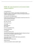 NURS 102- exam 4questions and answers latest&NewLine;update Graded A&plus;&NewLine;nursing leadership is&NewLine;the ability to inspire&comma; influence&comma; and motivate nursing staff and other&NewLine;healthcare workers to work together to achieve their highest potential and&NewLine;collective organiza
