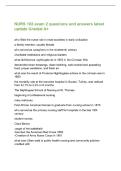 NURS 102 exam 2 questions and answers latest&NewLine;update Graded A&plus;&NewLine;who filled the nurse role in most societies in early civilization&NewLine;a family member&comma; usually female&NewLine;who served as caregivers in the nineteenth century&NewLine;charitable institutions and religious l