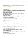 NURS 206 Exam 4 questions and answers latest&NewLine;update Graded A&plus;&NewLine;What is health policy&quest;&NewLine;Decisions&comma; laws&comma; regulations&comma; and actions that influence healthcare systems&comma;&NewLine;access&comma; costs&comma; and outcomes&period;&NewLine;Why is health policy important&NewLine;it determines who gets c