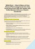 NR566 Week 1 &ndash; Week 8&colon; Midterm & Final&semi; Advanced Pharmacology for the Care of the Family Study BUNDLE  &lpar;Latest 2026&sol; 2027 Update&rpar; 100&percnt; Verified Questions & Answers &vert; Grade A - Chamberlain