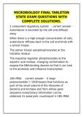 Microbiology Final Exam Tarleton State &vert; Questions & Complete Solutions&NewLine;&NewLine;