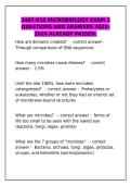 3407-010 Microbiology Exam 1 2025-2026 &vert; Questions & Answers &vert; Already Passed&NewLine;&NewLine;