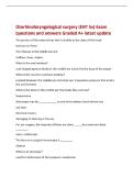 Otorhinolaryngological surgery &lpar;ENT Sx&rpar; Exam&NewLine;questions and answers Graded A&plus; latest update&NewLine;The portion of the external ear that is visable at the sides of the head&NewLine;Auricula or Pinna&NewLine;The 3 bones in the middle ear are&colon;&NewLine;malleus&comma; incus&comma; stapes&NewLine;What is t