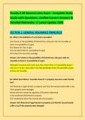 Florida 2-20 General Lines Exam - Complete Study &NewLine;Guide with Questions&comma; Verified Correct Answers & &NewLine;Detailed Rationales &vert;&vert; Latest Update 2026