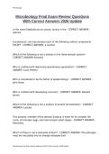 Microbiology Final Exam Review Questions With Correct Answers 2026 Update