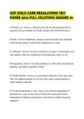 DCF CHILD CARE REGULATIONS TEST PAPER 2026 FULL SOLUTIONS GRADED A&plus;
