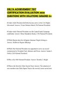 DELTA ACHIEVEMENT TEST CERTIFICATION EVALUATION 2026 QUESTIONS WITH SOLUTIONS