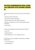 DSE OSCE COMPREHENSIVE FINAL PAPER 2026 QUESTIONS WITH ANSWERS GRADED A&plus;