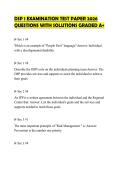 DSP 1 EXAMINATION TEST PAPER 2026 QUESTIONS WITH SOLUTIONS GRADED A&plus;