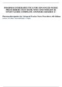 PHARMACOTHERAPEUTICS FOR ADVANCED NURSE&NewLine;PRESCRIBERS TEST BANK WOO AND WRIGHT 6E&NewLine;STUDY GUIDE COMPLETE ANSWERS GRADED A&plus;