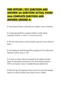 FIRE&lowbar;OFFICER&lowbar;1&lowbar;TEST&lowbar;QUESTIONS&lowbar;AND&lowbar;ANSWERS&lowbar;160&lowbar;QUESTIONS&lowbar;ACTUAL&lowbar;PAPER