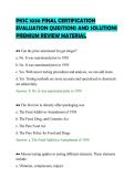 PKSC 1020 FINAL CERTIFICATION EVALUATION QUESTIONS AND SOLUTIONS PREMIUM REVIEW