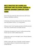IBCLC&lowbar;PRACTICE&lowbar;TEST&lowbar;PAPER&lowbar;2026&lowbar;QUESTIONS&lowbar;AND&lowbar;SOLUTIONS&lowbar;GRADED&lowbar;A&plus;