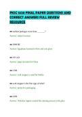 PKSC 1020 FINAL PAPER QUESTIONS AND &NewLine;CORRECT ANSWERS FULL REVIEW &NewLine;RESOURCE 