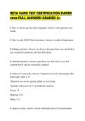 RETA&lowbar;CARO&lowbar;TEST&lowbar;CERTIFICATION&lowbar;PAPER&lowbar;2026&lowbar;FULL&lowbar;ANSWERS&lowbar;GRADED&lowbar;A&plus;