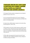 STARGUARD&lowbar;WRITTEN&lowbar;TEST&lowbar;STUDY&lowbar;GUIDE&lowbar;70&lowbar;QUESTIONS&lowbar;WITH&lowbar;CORRECT&lowbar;ANSWERS