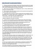 HESI RN EXIT EXAM QUESTIONS AND ANSWERS
