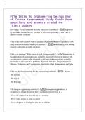 PLTW Intro to Engineering Design End&NewLine;of Course Assessment Study Guide Exam&NewLine;questions and answers Graded A&plus;&vert;&NewLine;latest update&NewLine;How might we create the best possible solution to a problem&quest; - Engineers&NewLine;try the think "outside the box"