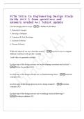 PLTW Intro to Engineering Design Study&NewLine;Guide Unit 1 Exam questions and&NewLine;answers Graded A&plus;&vert; latest update&NewLine;List the design process steps - 1&period; Define the Problem&NewLine;2&period; Generate Concepts&NewLine;3&period; Develop a Solution&NewLine;4&period; Construct & Test Prototype&NewLine;5&period; Evaluate Solut