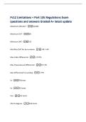 Pc12 Limitations &plus; Part 135 Regulations Exam&NewLine;questions and answers Graded A&plus; latest update&NewLine;Maximum Altitude&quest; -30&comma;000&NewLine;Maximum OAT -50&NewLine;Minimum OAT --55&NewLine;Min&sol;Max OAT for de-ice boots -
