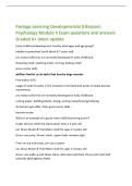 Portage Learning Developmental &lpar;Lifespan&rpar;&NewLine;Psychology Module 4 Exam questions and answers&NewLine;Graded A&plus; latest update&NewLine;Early childhood development involve what ages and age group&quest;&NewLine;toddler to presc