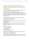 Portage Learning Developmental Psychology&NewLine;Module 3 Exam questions and answers Graded A&plus;&NewLine;latest update&NewLine;Describe the three infant temperament types discussed in this module&period; To what&NewLine;extent do infant temperaments predict adult personality&quest;&NewLine;Easy Children