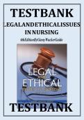 Legal and Ethical Issues in Nursing 6th Edition by Ginny Wacker Guido Test Bank Updated Latest 2026&ndash;2027 Nursing Law Ethics Professional Practice Patient Safety Healthcare Regulations Exam Questions with Verified Answers for BSN RN ADN LPN Nursing Student