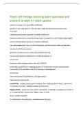 Portage PSYC 140 Module 1 Exam questions and&NewLine;answers Graded A&plus; latest update&NewLine;Development -is multidimensional&comma; multidisciplinary&comma; multidirectional&comma; and&NewLine;lifelong&NewLine;Lifelong -development is lifelong and therefore it is important to consider&NewLine;development a