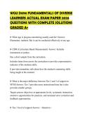 WGU D096 FUNDAMENTALS OF DIVERSE LEARNERS ACTUAL EXAM PAPER 2026 QUESTIONS