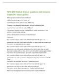 PSYC 140 Module 4 Exam questions and answers&NewLine;Graded A&plus; latest update&NewLine;What ages are considered early childhood&quest;&NewLine;toddler&sol;preschool age to 6 or 7 years old&NewLine;Important gross motor skills for early childhood&quest;&NewLine;Throwing a ball&comma; hopping&comma; catching a ball&comma; runn