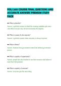 POLI 2051 COURSE FINAL QUESTIONS AND &NewLine;ACCURATE ANSWERS PREMIUM STUDY &NewLine;PACK 