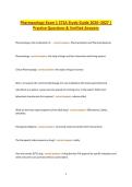 Pharmacology Exam 1 572A Study Guide 2026&ndash;2027 Practice Questions & Verified Answers