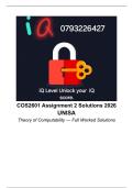 COS2601 Assignment 2 Solutions 2026