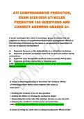 &NewLine;ATI COMPREHENSIVE PREDICTOR&comma; &NewLine;EXAM 2025-2026 ATI NCLEX &NewLine;PREDICTOR 180 QUESTIONS AND &NewLine;CORRECT ANSWERS GRADED A&plus;