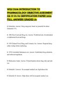 WGU D398 INTRODUCTION TO PHARMACOLOGY OBJECTIVE ASSESSMENT OA V1 V2 V3