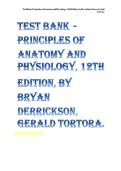 Principles of Anatomy and Physiology 12th Edition by Gerard J&period; Tortora and Bryan H&period; Derrickson Test Bank Updated Latest 2026&ndash;2027 Human Anatomy Human Physiology Body Systems Medical Science Nursing Allied Health Exam Questions with Verified Answers for St
