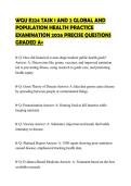 WGU E224 TASK 1 AND 2 GLOBAL AND POPULATION HEALTH PRACTICE EXAMINATION 2026 PRECISE