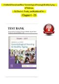 Test bank For Ebersole and Hess' Gerontological Nursing & Healthy Aging 6th Edition By Theris A&period; Touhy &lpar;2022&sol;2023&rpar;&comma; 9780323698030&comma; Chapter 1-28 Complete Questions and Answers A&plus;&NewLine;