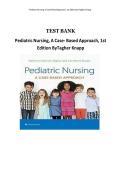TEST BANK PEDIATRIC NURSING&colon; A Case-Based Approach 1ST EDITION By Gannon Tagher&semi; Lisa Knapp ISBN- 978-1496394224 This Test Bank provides a comprehensive coverage of your course materials in a condensed&comma; easy to understand collection of exam-style questio