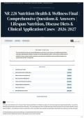 NR 228 Nutrition Health & Wellness Final   Comprehensive Questions & Answers   Lifespan Nutrition&comma; Disease Diets & Clinical Application Cases   2026 2027
