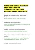 HUMAN DEVELOPMENT 14TH EDITION PAPALIA ALL CHAPTERS COMPREHENSIVE STUDY GUIDE