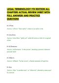 LEGAL TERMINOLOGY 7TH EDITION ALL CHAPTERS ACTUAL REVIEW SHEET WITH FULL ANSWERS AND PRACTICE QUESTIONS&period;pdf&NewLine;&NewLine;