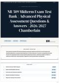 NR 509 Midterm Exam Test Bank &vert; Advanced Physical Assessment Questions & Answers &vert; 2026 &vert; 2027 Chamberlain