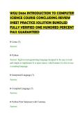 WGU D684 INTRODUCTION TO COMPUTER SCIENCE COURSE CONCLUDING REVIEW SHEET