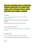 WGU D684 INTRODUCTION TO COMPUTER SCIENCE COURSE END OF COURSE STUDY GUIDE