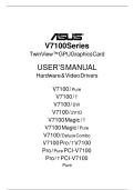 ASUS V7100 Series TwinView GPU Graphics Card User's Manual Version 1&period;03 E833 Updated Latest 2026&ndash;2027 Graphics Card Installation Configuration Troubleshooting Hardware Setup Display Settings User Guide for PC Builders and Technicians&period;